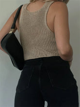 Knitted Sweaters Vest Casual Retro Sleeveless V-Neck Buttons Up Tank Summer Autumn Chic Vest  Club Crop Tops